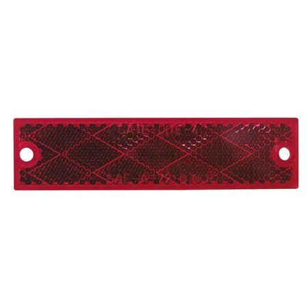 PETERSON MANUFACTURING Red Lens 438 Length x 118 Width Rectangular Without Housing Mounts With 2 Screws V487R